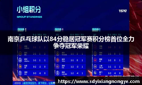 南京乒乓球队以84分稳居冠军赛积分榜首位全力争夺冠军荣耀